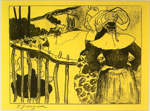 Paul Gauguin, Bretonnes à la Barrière, from the "Volpini Suite: Dessins lithographiques"