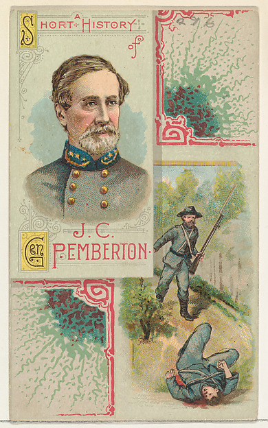 W. Duke, Sons & Co., A Short History: General John C. Pemberton, from the Histories of Generals series (N114) issued by W. Duke, Sons & Co. to promote Honest Long Cut Smoking and Chewing Tobacco