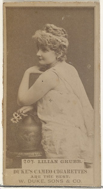 W. Duke, Sons & Co., Card Number 207, Lilian Grubb, from the Actors and Actresses series (N145-5) issued by Duke Sons & Co. to promote Cameo Cigarettes