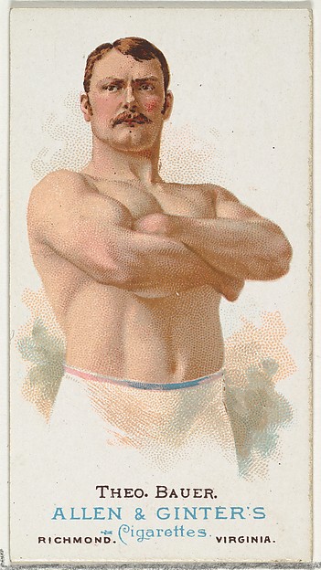 Allen & Ginter, Theodore Bauer, Wrestler, from World's Champions, Series 1 (N28) for Allen & Ginter Cigarettes
