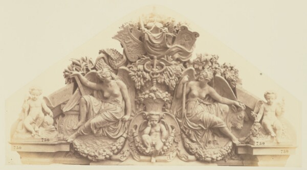 Édouard Baldus, ["La Terre et l'Eau", Sculpture by Victor Vilain, Decoration of the Louvre, Paris]