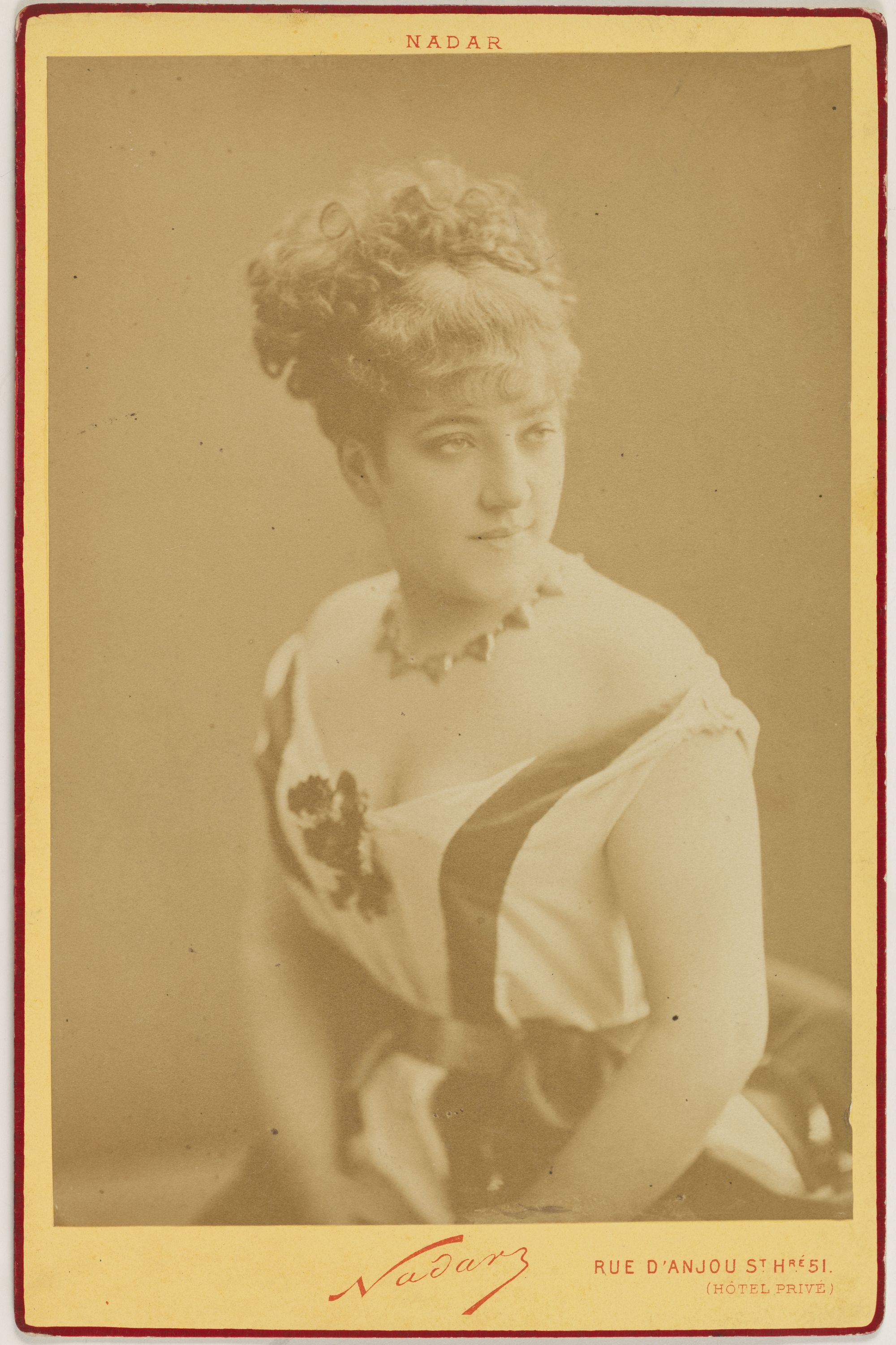 Atelier Nadar, Portrait de Adolphine Joséphine ou Henriette Baretti, actrice