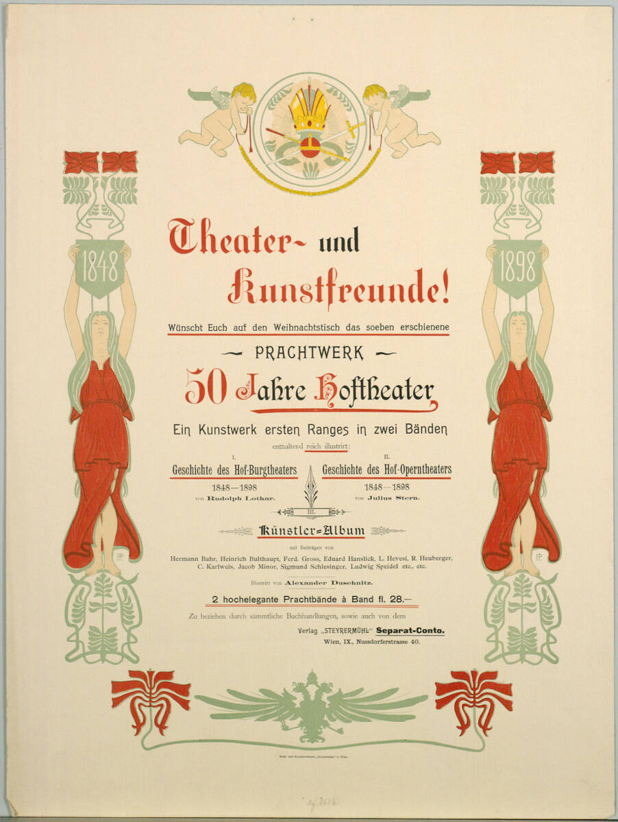 Anonym, Theater- un Kunstfreunde! PRACHTWERK 50 Jahre Hoftheater; Verlag "STEYRERMÜHL"