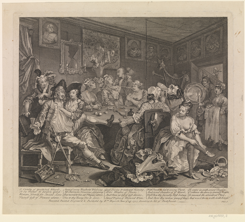 William Hogarth, En libertiners liv, blad 3