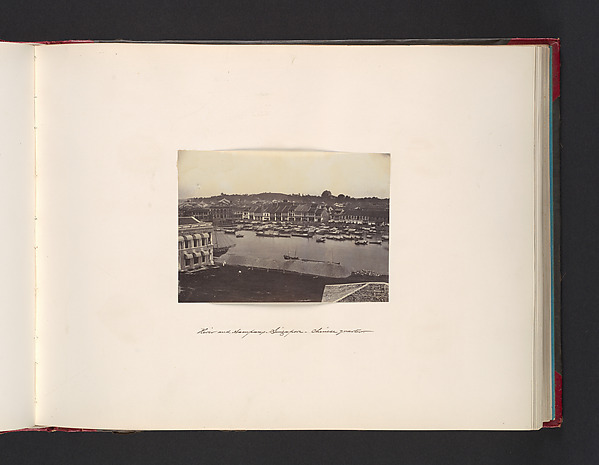 John Thomson, River and Sanpans. Singapore. Chinese Quarter