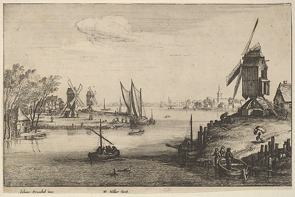 Wenceslaus Hollar, The Three Windmills