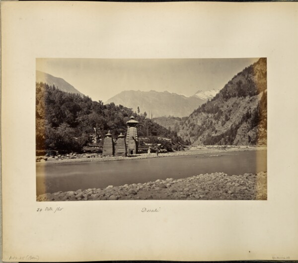 Samuel Bourne, Small Temples on the Ganges at Derali