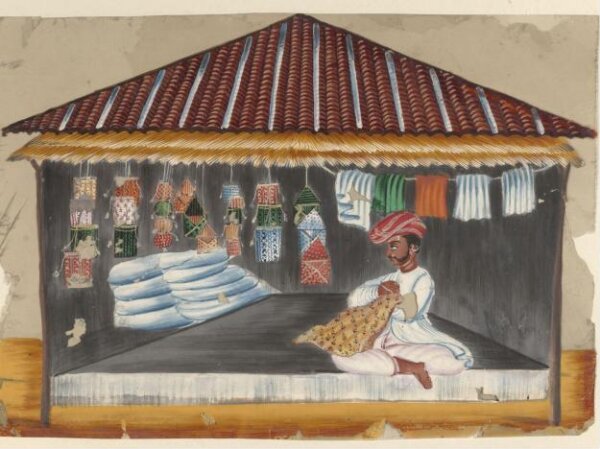 Unknown, One of eleven paintings depicting craftsmen and their shops.