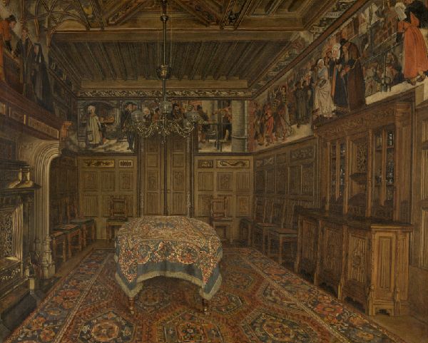Henri De Braekeleer, The Dining Room at the Home of the Artist Henri Leys