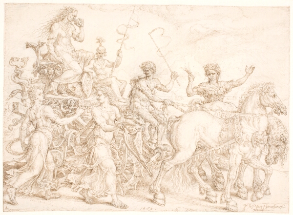 Maarten van Heemskerck, Triumfvogn. Invidia (misundelse)