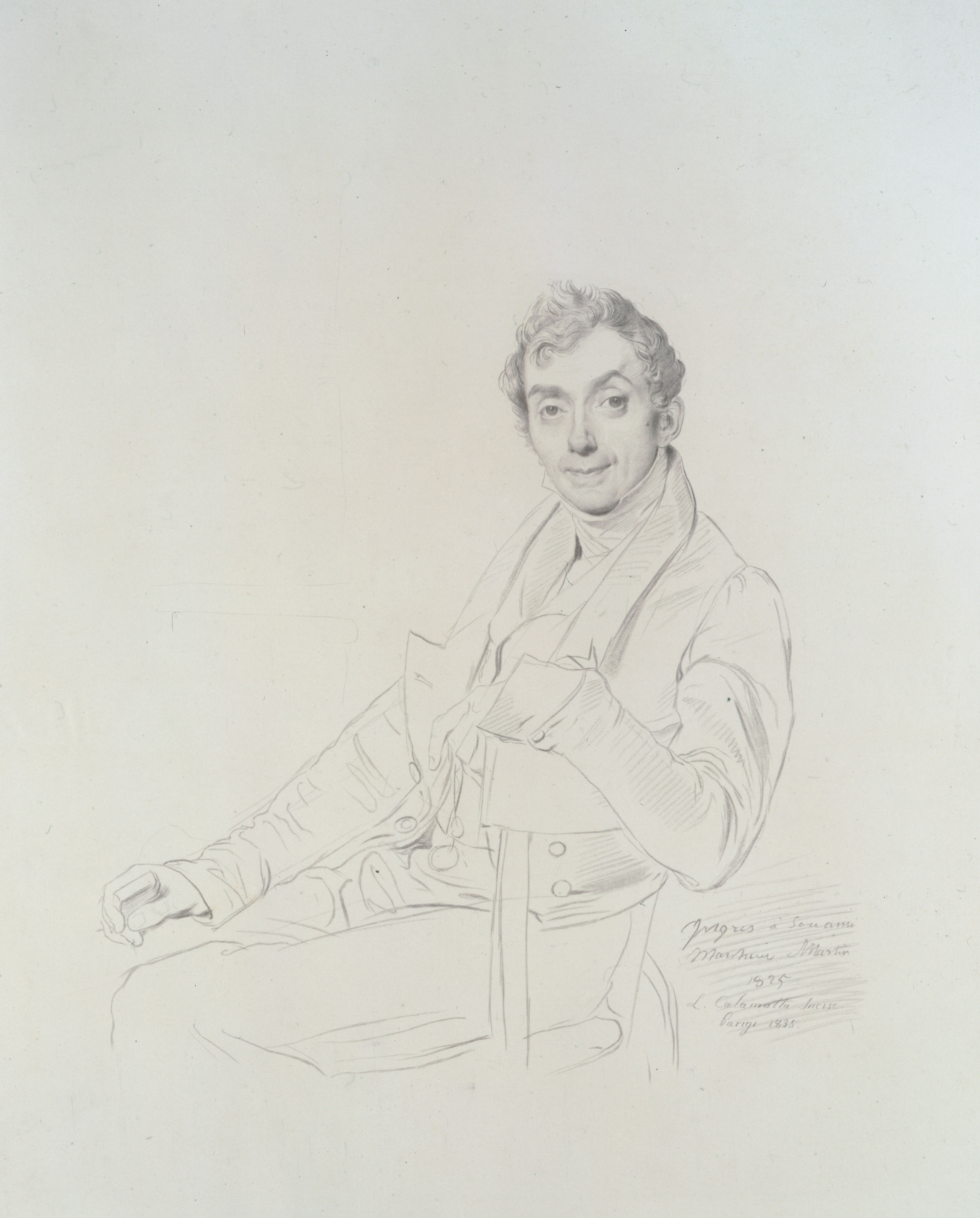 Luigi Calamatta, Portrait de Monsieur Martin