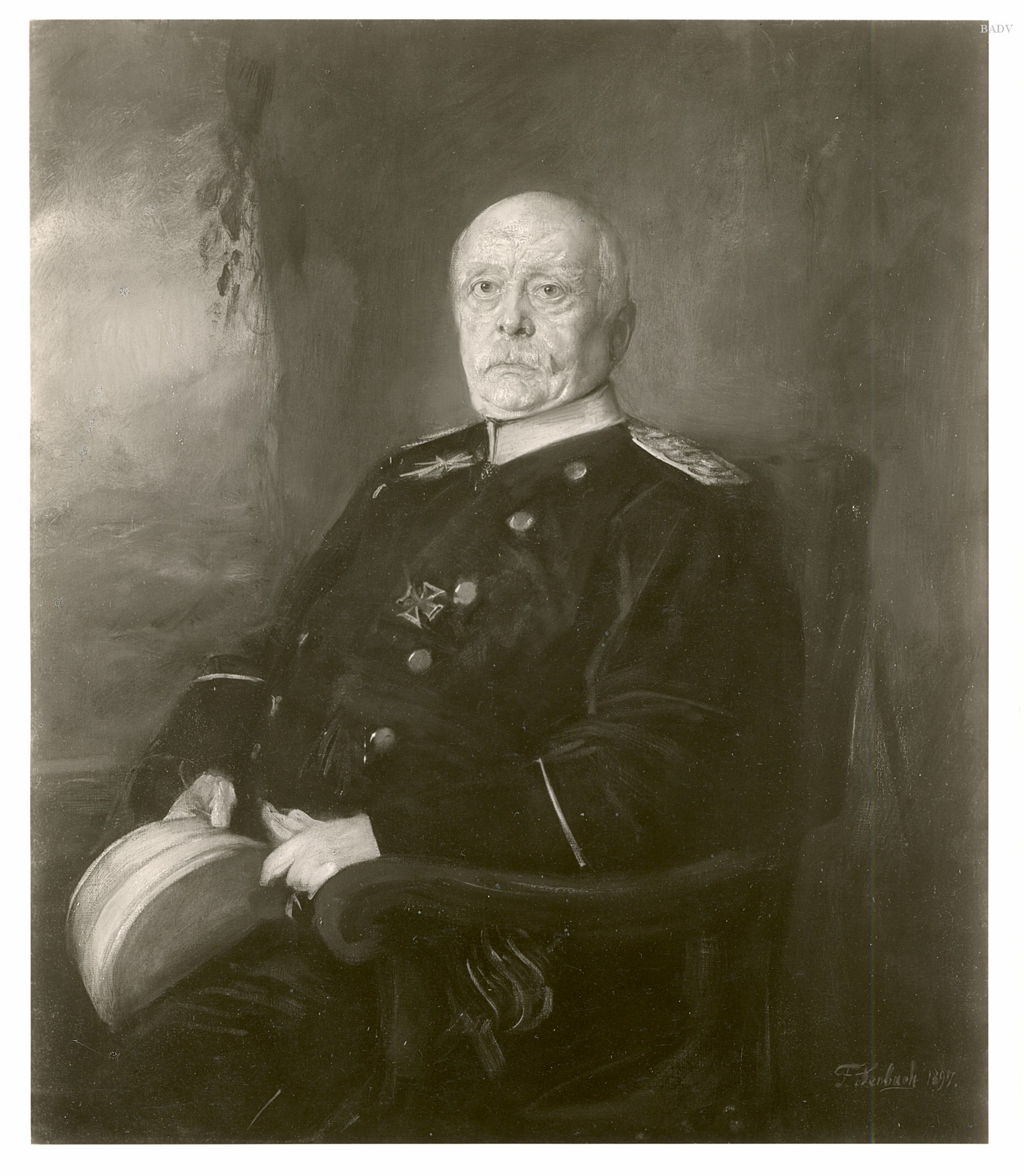 Franz von Lenbach, Bismarck in Kürassieruniform, sitzend