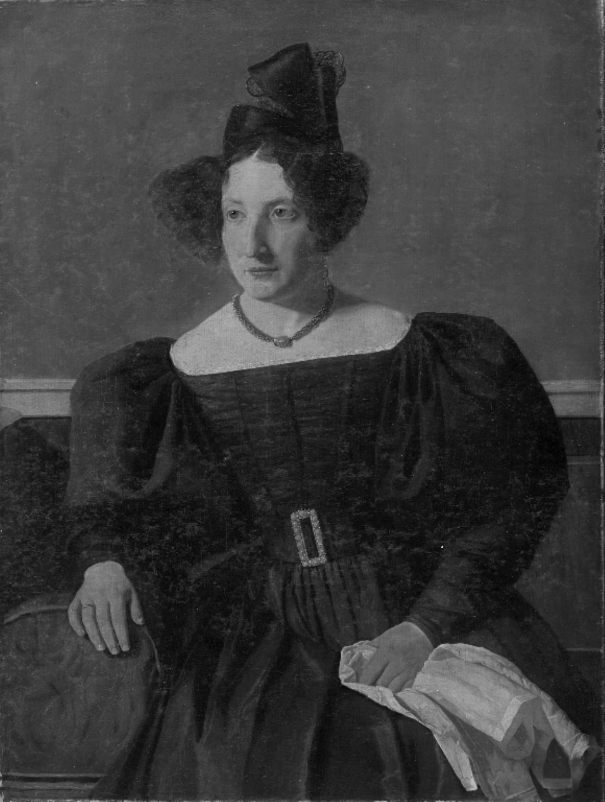Christen Købke, Henriette Petersen, født Philipsen, toldinspektør Michael Christian Petersens hustru