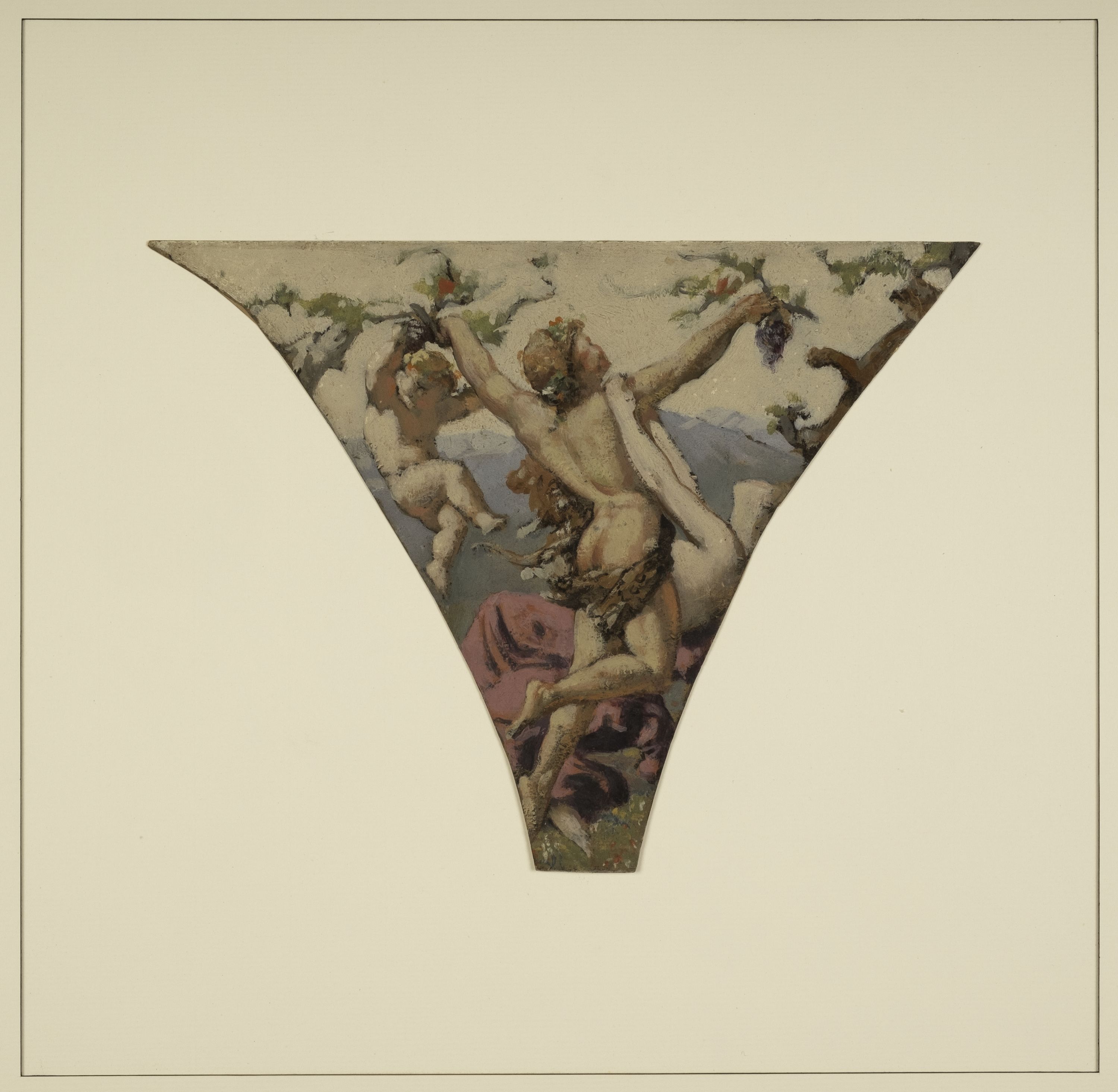 Henri Lehmann, Esquisse pour la grande galerie des Fêtes de l'ancien Hôtel de Ville de Paris : Les Vendanges (Dissipat vinus curas)