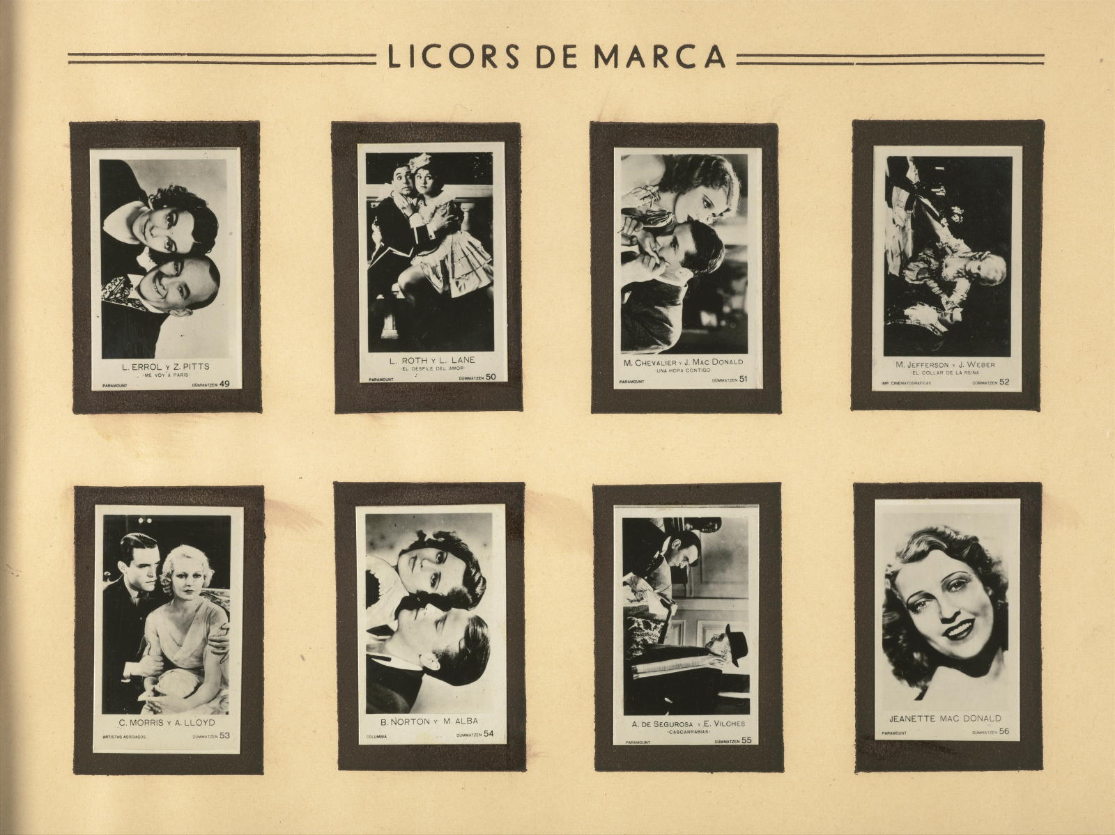 Desconegut, Film album, gift of the Colmado Mádico to its customers