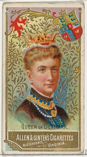 Allen & Ginter, Queen of Denmark, from World's Sovereigns series (N34) for Allen & Ginter Cigarettes