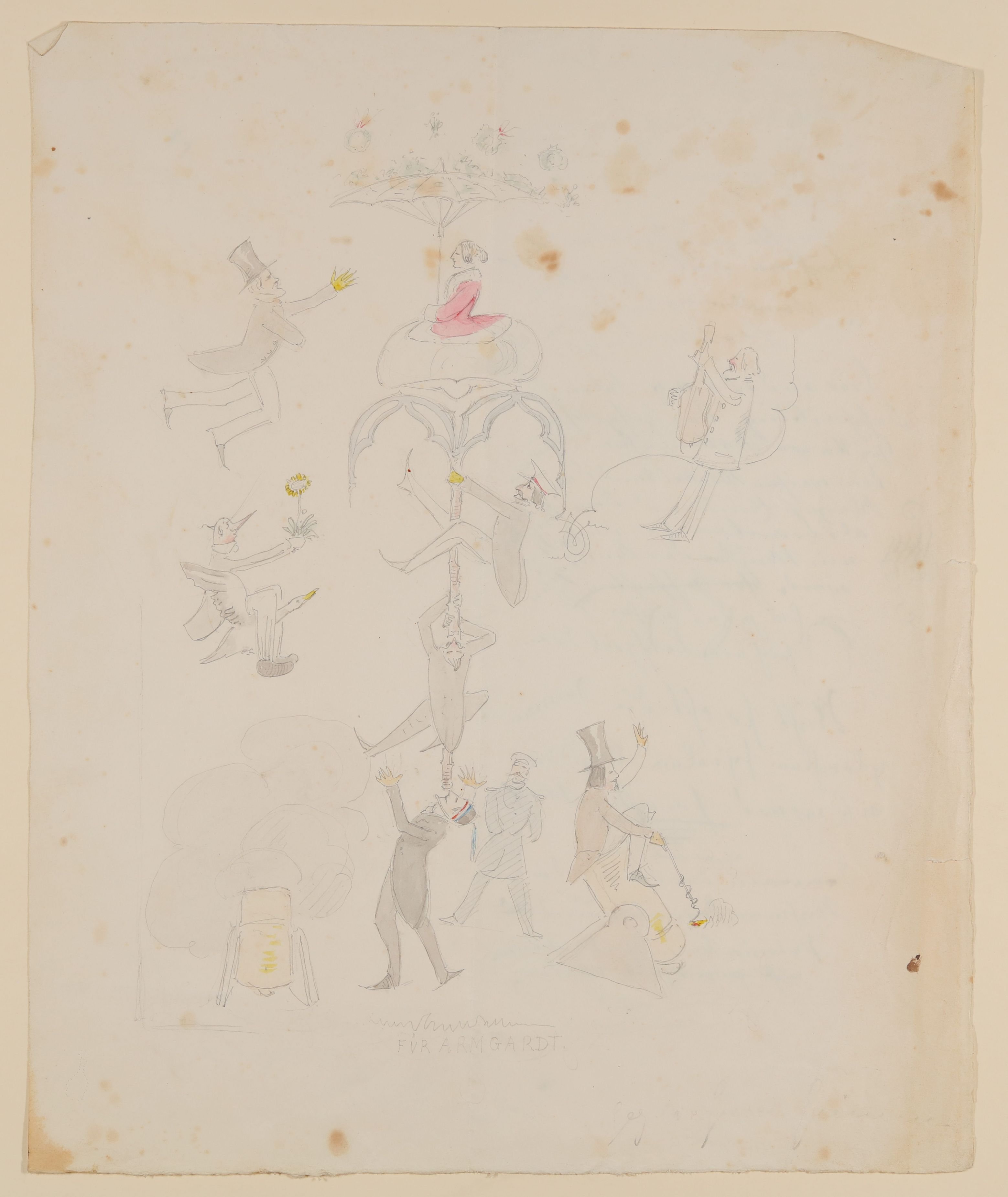 Gisela von Arnim, "Für Armgardt" [aus einer Mappe mit Skizzenblättern von Gisela von Arnim und Herman Grimm]