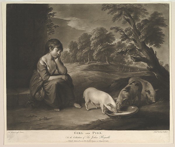 Richard Earlom, Girl and Pigs