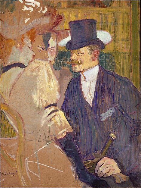 Henri de Toulouse-Lautrec, The Englishman (William Tom Warrener, 1861–1934) at the Moulin Rouge