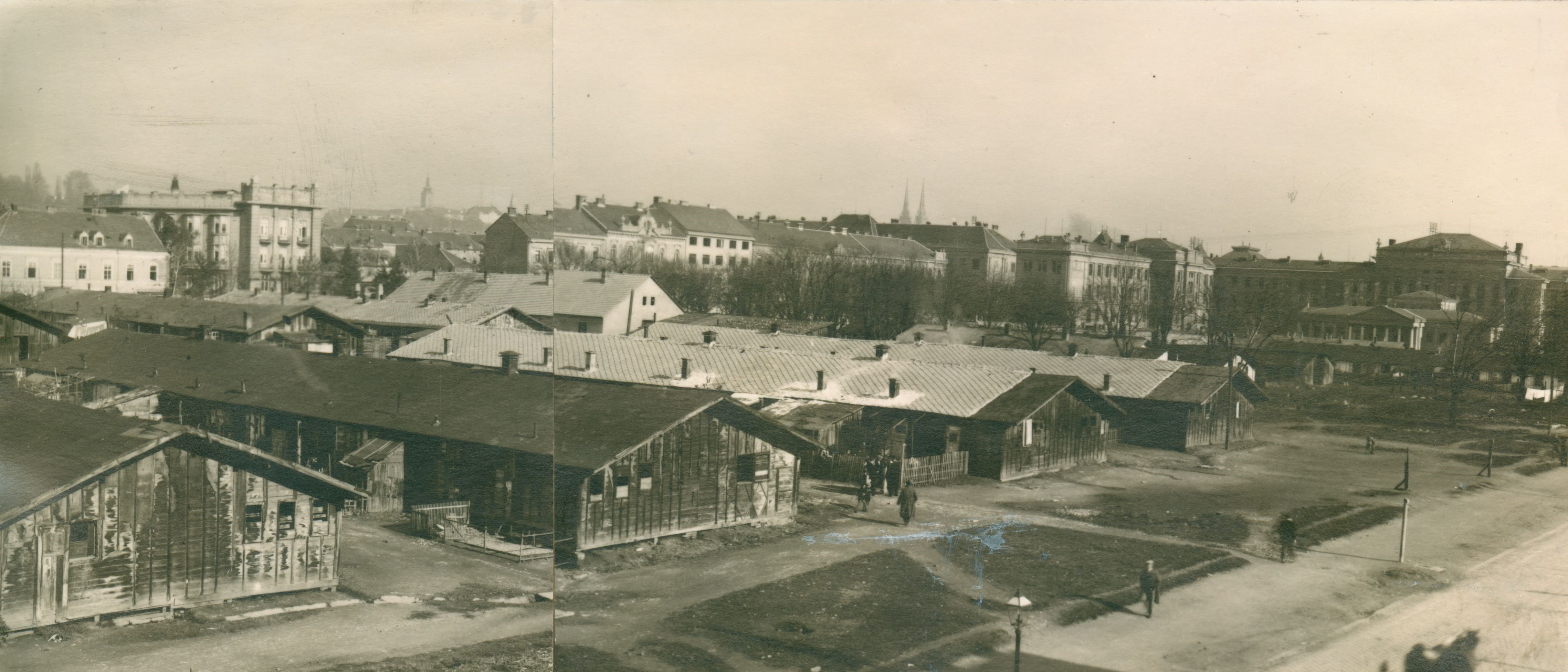Vladimir Horvat, Zagreb (Klaićeva ulica) - Ciglana, pogled na barake