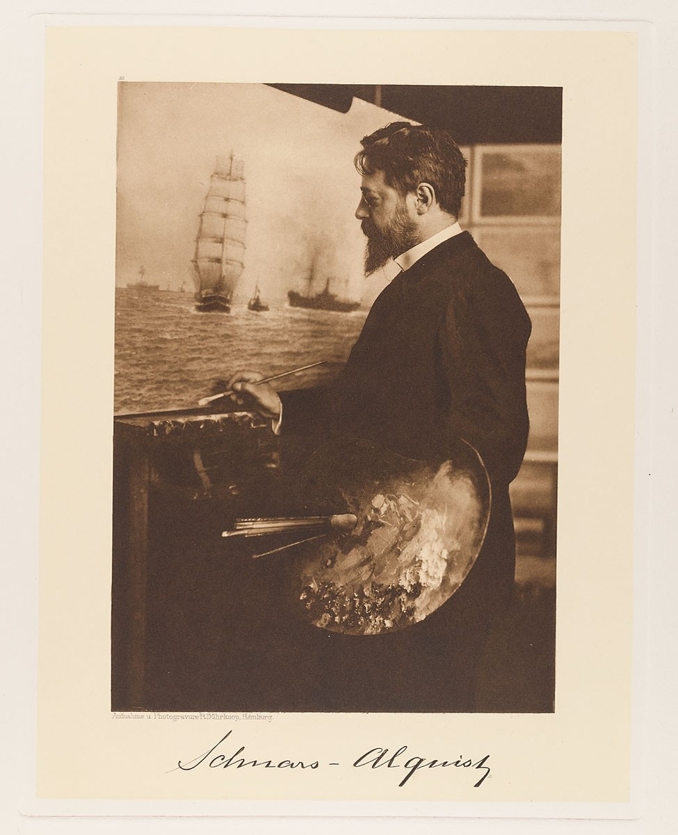 Rudolph Dührkoop, "Professor Hugo Schnars-Alquist, Marinemaler" aus der Mappe "Hamburgische Männer und Frauen am Anfang des XX. Jahrhunderts"