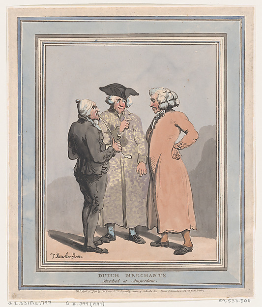 Thomas Rowlandson, Dutch Merchants Sketched at Amsterdam