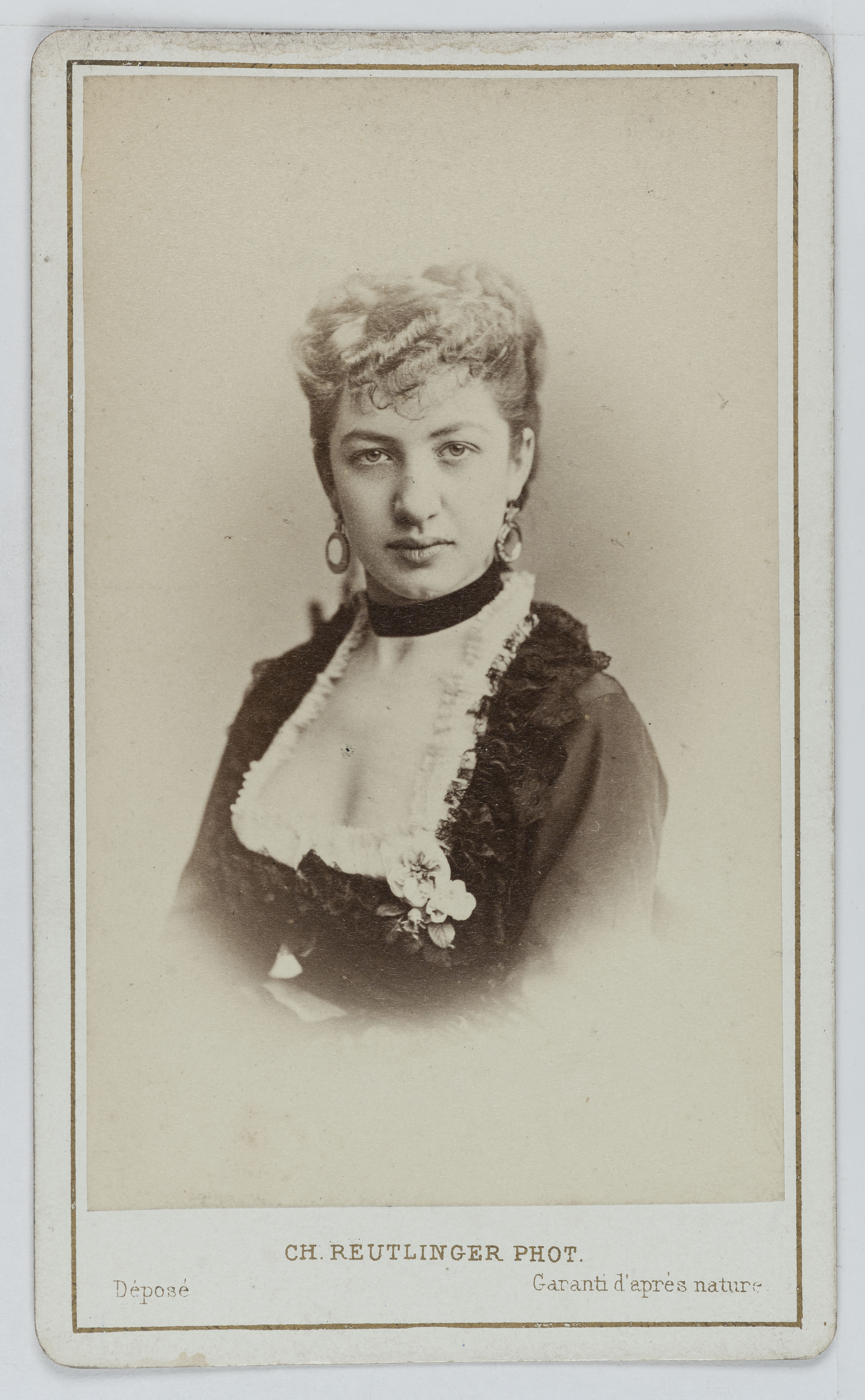 Charles Reutlinger, Portrait de Marie Radoult, actrice au Théâtre du Châtelet en 1862 et au Théâtre Déjazet en 1863.