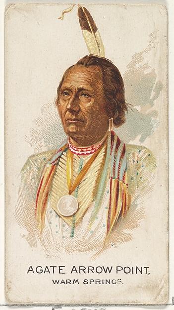 Allen & Ginter, Agate Arrow Point, Warm Springs, from the American Indian Chiefs series (N2) for Allen & Ginter Cigarettes Brands