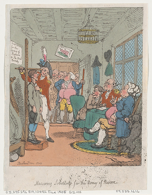 Thomas Rowlandson, Measuring Substitutes for the Army of Reserve