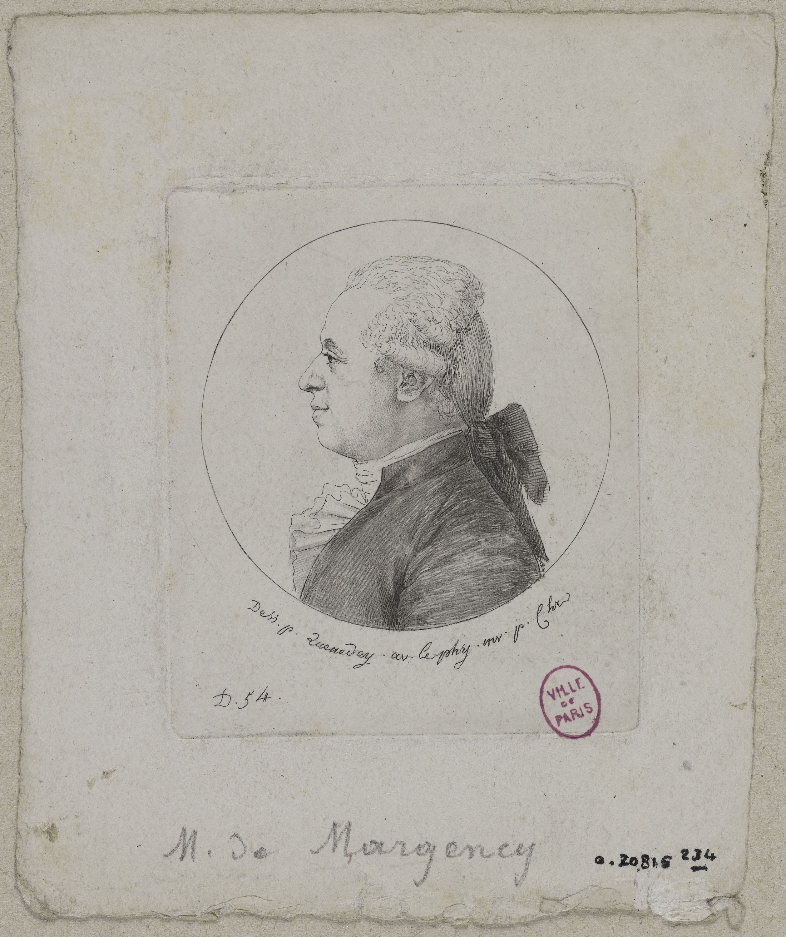 Edmé Quenedey, Portrait de Monsieur de Margency
