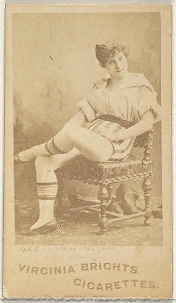 Allen & Ginter, Card 465, Miss Mayall, from the Actors and Actresses series (N45, Type 1) for Virginia Brights Cigarettes