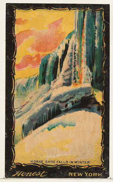 W. Duke, Sons & Co., Horse Shoe Falls in Winter, from the Transparencies series (N137) issued by W. Duke, Sons & Co. to promote Honest Long Cut Tobacco