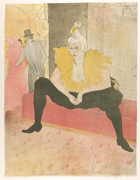 Henri de Toulouse-Lautrec, The Seated Clowness (Mademoiselle Cha-u-ka-o), from "Elles"