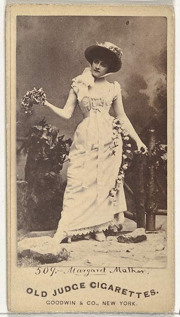 Goodwin & Company, Margaret Mather, from the Actors and Actresses series (N171) for Old Judge Cigarettes