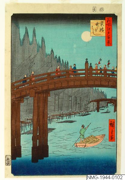 Ando (senare Utagawa Hiroshige) Hiroshige, Träsnitt, Bildkonst, Woodblock, Woodcut, Print