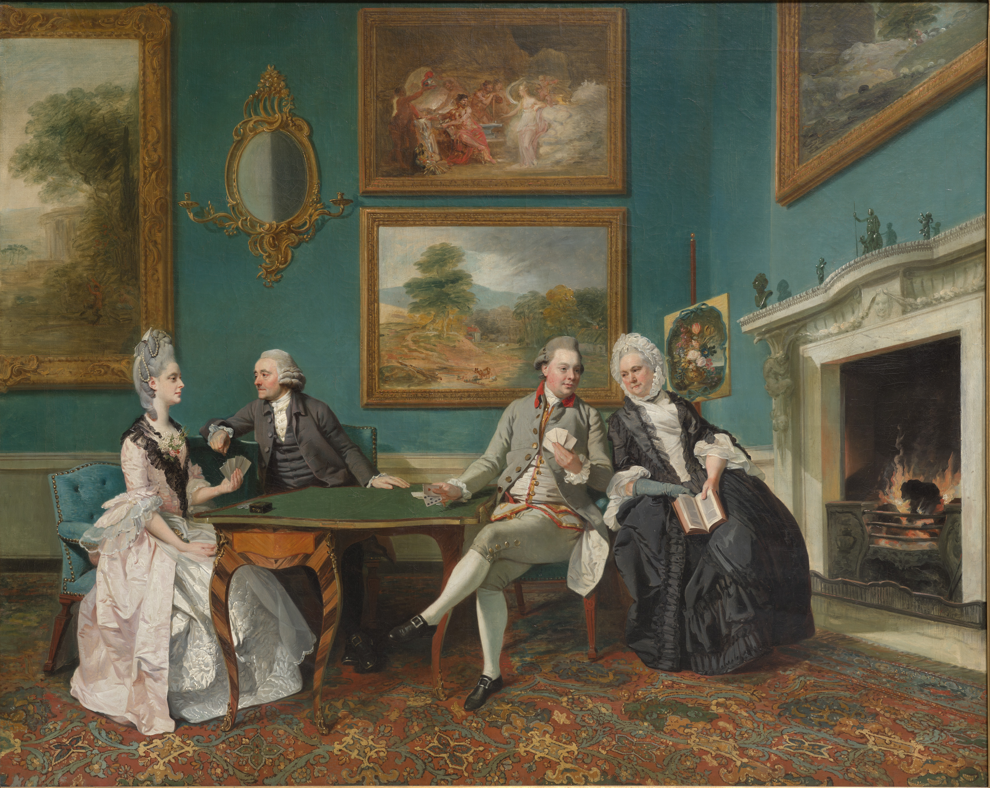 Johann Zoffany, The Dutton Family in the Drawing Room of Sherborne Park, Gloucestershire