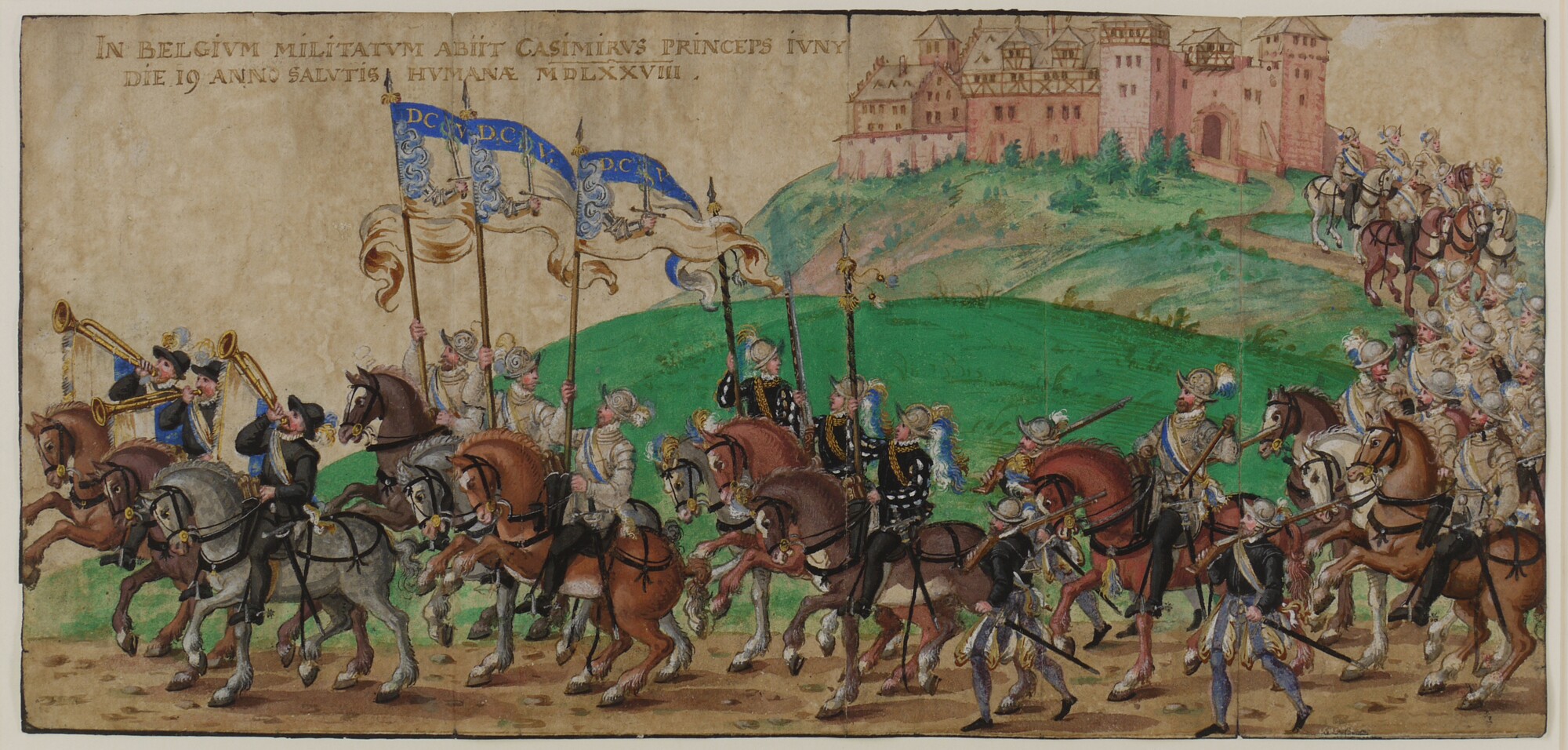 Marcus zum Lamm, Aufbruch Pfalzgraf Johann Casimirs zu einem Feldzug nach Flandern