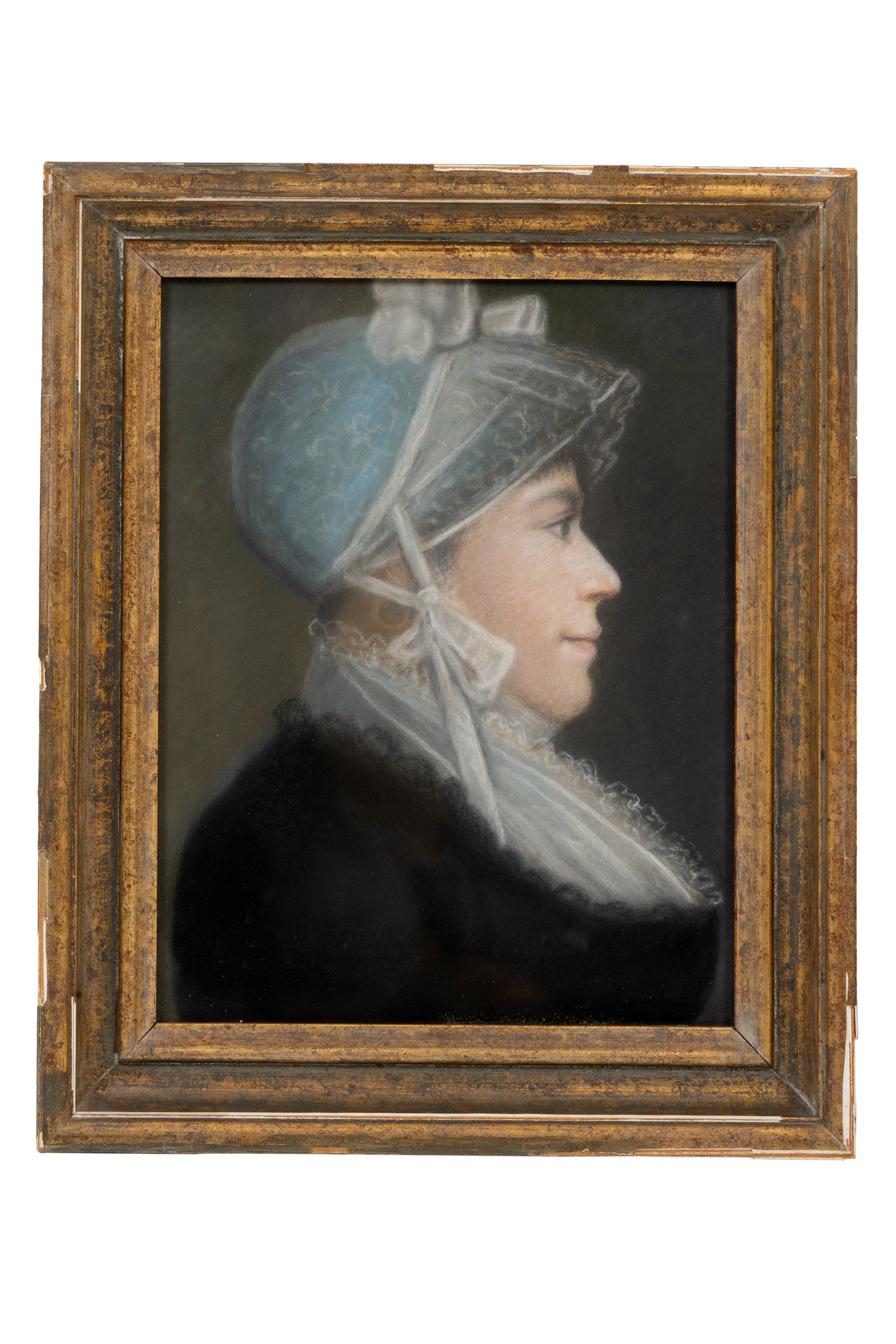 Goldleisten-Rahmenfabrik und Kunsthandlung F. W. Nickel, Gerahmtes Pastellgemälde von Anna Gertraud Vorster