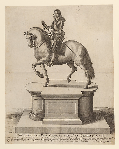 Wenceslaus Hollar, Equestrian Statue of King Charles I at Charing Cross