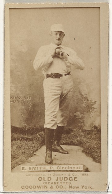 Goodwin & Company, Elmer Ellsworth "Mike" Smith, Pitcher, Cincinnati, from the Old Judge series (N172) for Old Judge Cigarettes