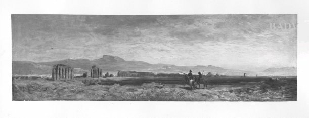 Eduard Schleich the Elder, Landschaft mit antiken Ruinen