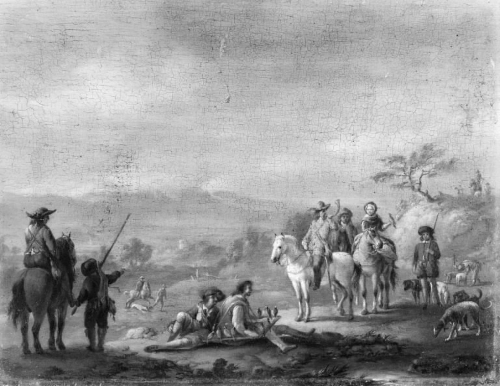 Johann Salomon Wahl, En falkejagt