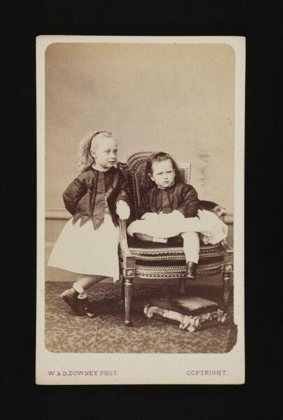 W. & D. Downey, Portrait of two young girls