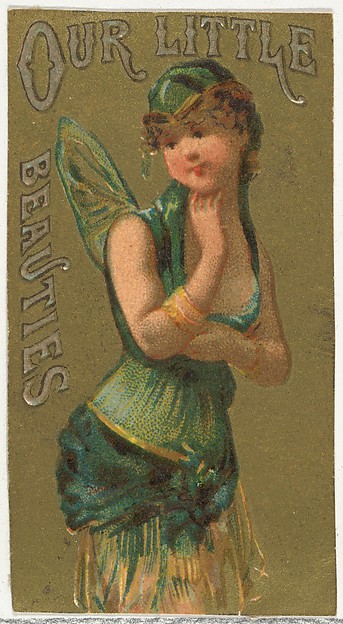 Allen & Ginter, From the Girls and Children series (N58) promoting Our Little Beauties Cigarettes for Allen & Ginter brand tobacco products