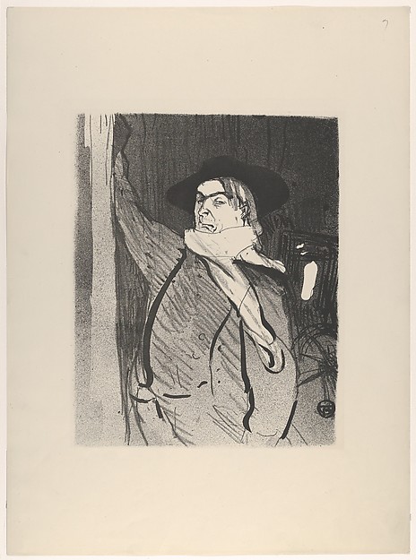 Henri de Toulouse-Lautrec, Aristide Bruant (from Le Café Concert)
