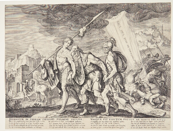 Maarten van Heemskerck, Den blinde Saulus ledes til Damaskus