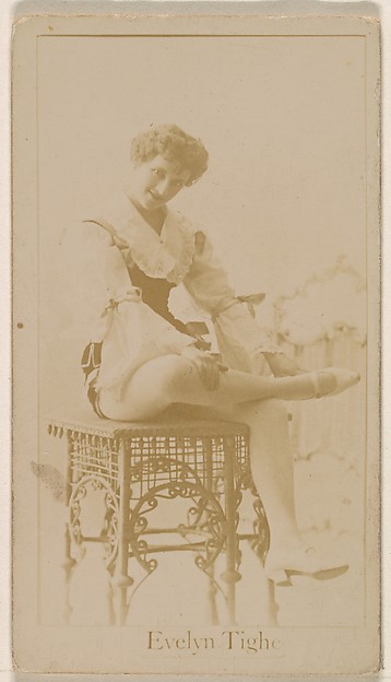 Kinney Brothers Tobacco Company, Evelyn Tighe, from the Actresses series (N245) issued by Kinney Brothers to promote Sweet Caporal Cigarettes