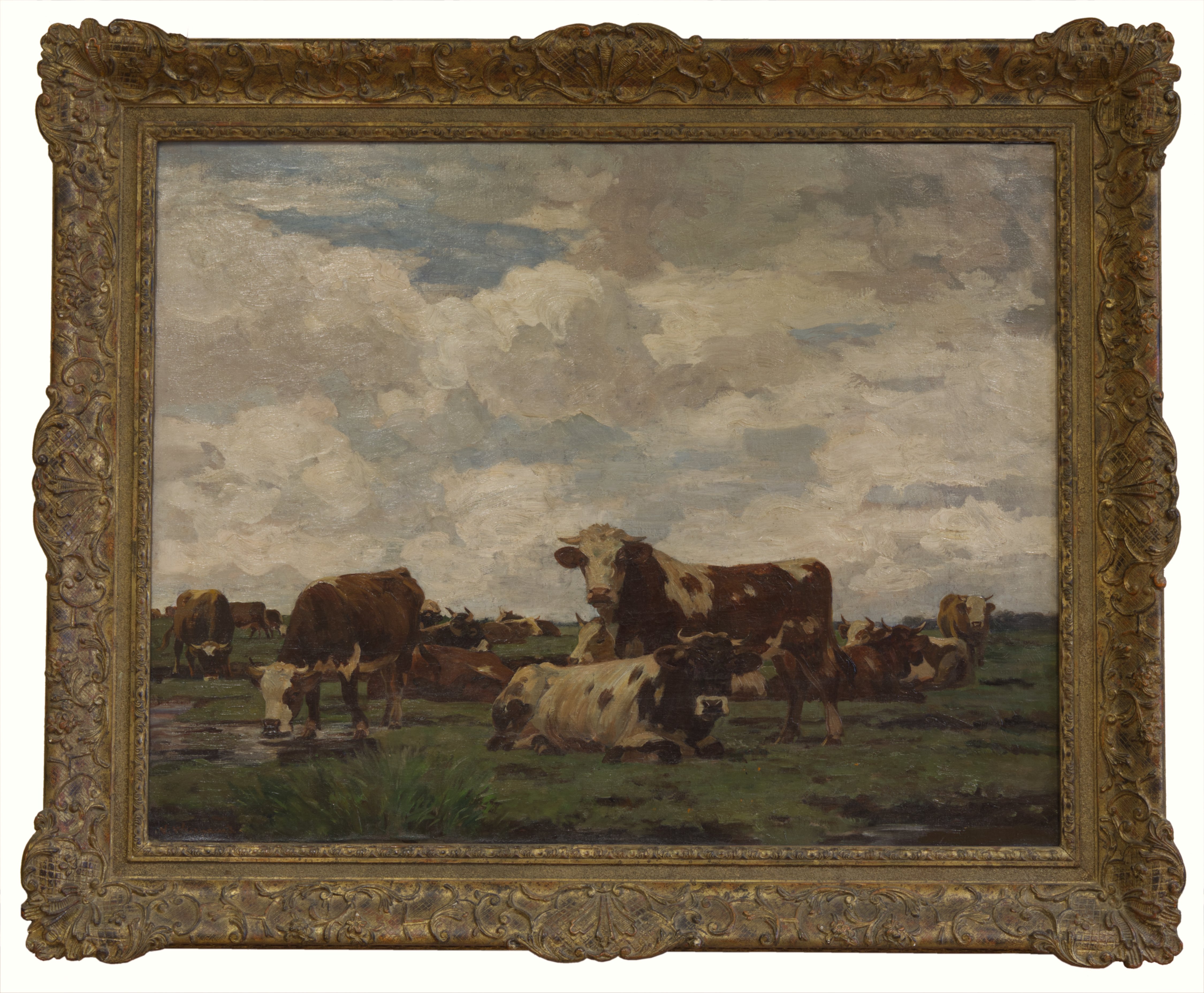Viktor Weißhaupt, Ohne Titel ("Kühe auf der Weide")