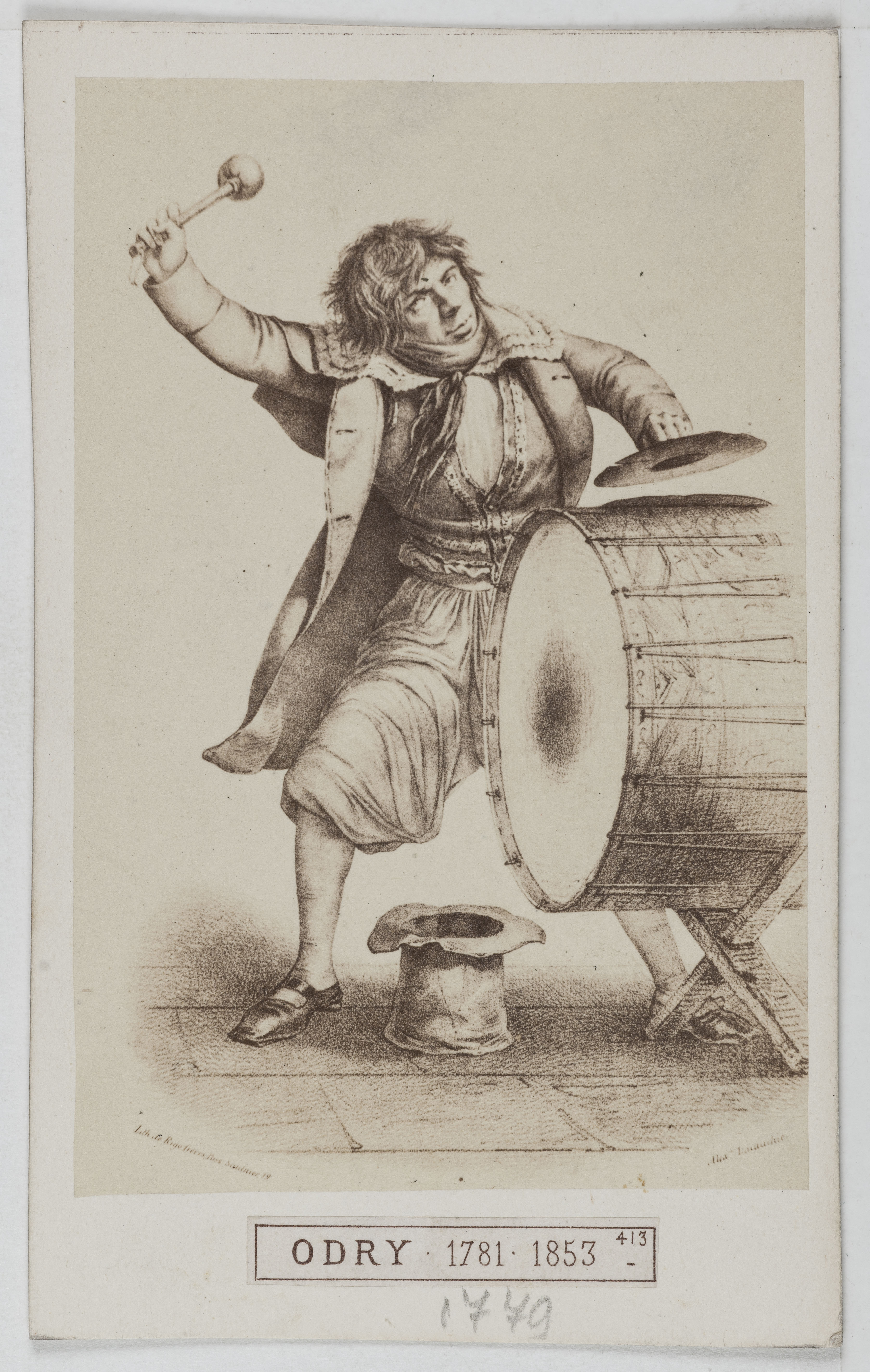 Anonyme, Portrait de Jacques Charles Odry (1779-1853), acteur de théâtre entre 1802 et 1841.