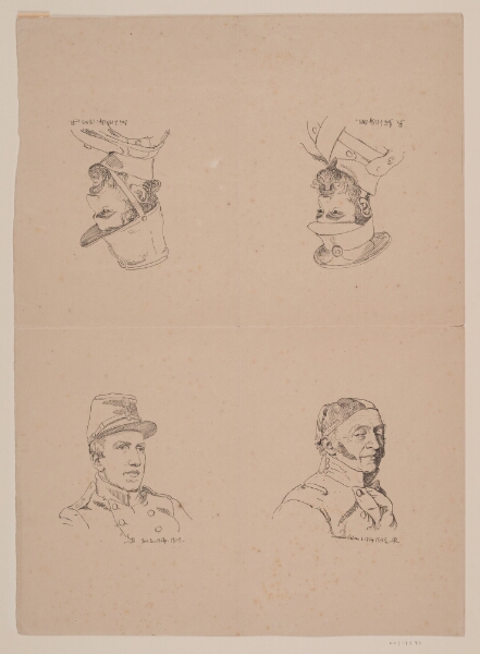 P.C. Skovgaard, Portrætter af Carlo Dalgas, J. Th. Lundbye, Svend Grundtvig og Major Blom